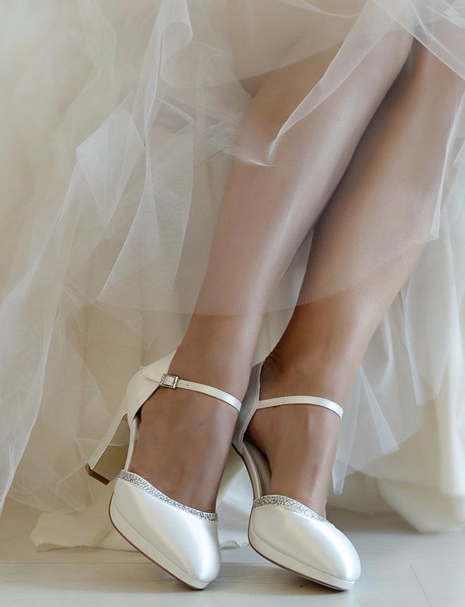 Zapato de novia alto y tacón gordo original online España