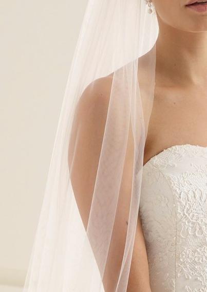 Velo de novia liso largo 2 metros Odilia Bridal